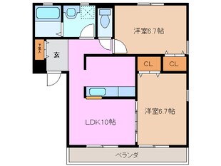 長島駅 徒歩18分 2階の物件間取画像